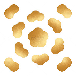 金色云状图案装饰设计素材
