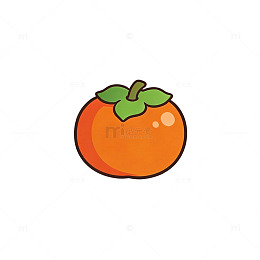 卡通柿子插画设计元素