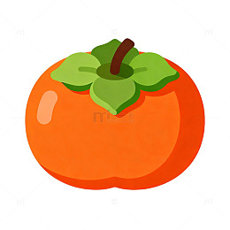 卡通柿子矢量插画素材