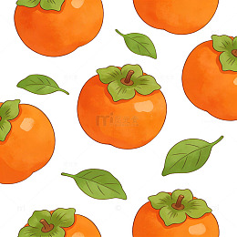 柿子图案平面设计素材