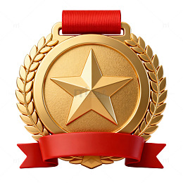 金色奖牌荣誉徽章设计素材