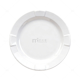 简约白色瓷盘矢量图