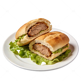 美食风格肉夹馍盘装展示