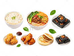 美食拼盘多样料理展示图