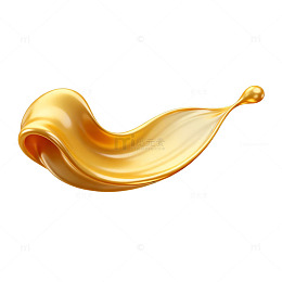 金黄色液体流动矢量图案