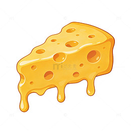 卡通风格奶酪插画素材