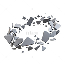 破碎玻璃碎片矢量素材