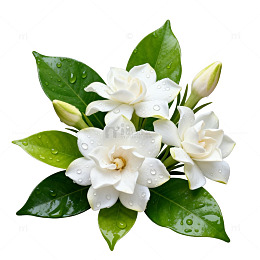 清新栀子花素材