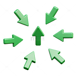绿色箭头方向图