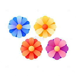多彩纸花手工制作素材
