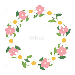 卡通花环装饰图案