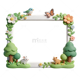 卡通风相框装饰设计素材
