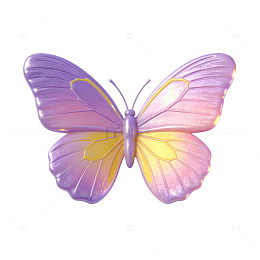 梦幻蝴蝶卡通插画