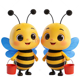 卡通蜜蜂玩偶图片