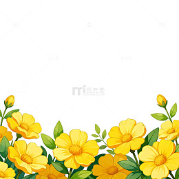 黄色花朵装饰图案