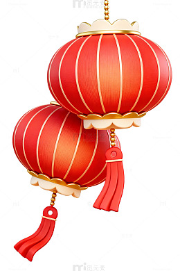 传统中国红挂饰图案