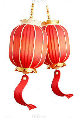 传统中国风红色灯笼图案