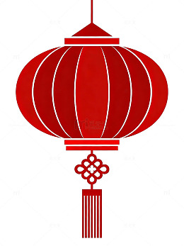 红色传统中国灯笼图案