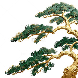 金属松树装饰画