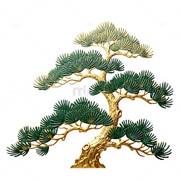 金属松树装饰品