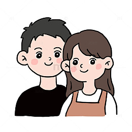 白色情人节情侣头像元素