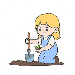 春季春天种植播种元素