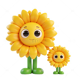卡通向日葵玩偶摆件