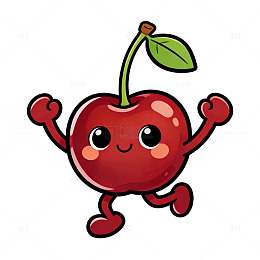 卡通樱桃拟人形象设计