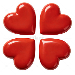 红色心形图案装饰设计元素