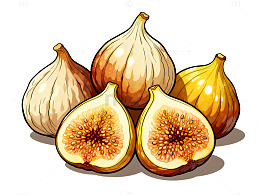 手绘无花果插画素材