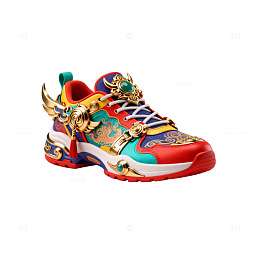 国潮风运动鞋设计素材