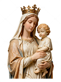 圣母怀抱圣子雕像