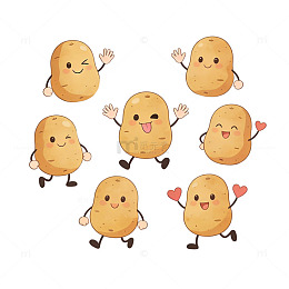 可爱卡通土豆形象素材