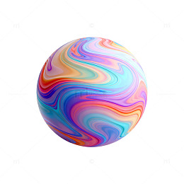 彩绘球体抽象艺术图案