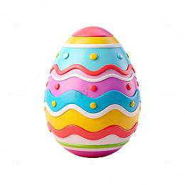 彩蛋装饰彩虹色节日装饰素材
