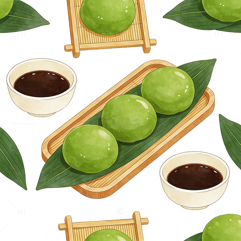 水彩清明果美食插画素材