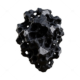 黑色多孔岩石结构特写