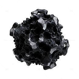 黑色多孔石头特写