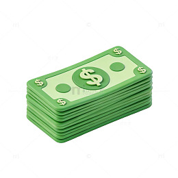绿色美元纸币堆叠图