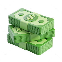 绿色钱币堆叠设计素材