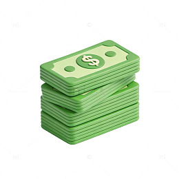 绿色纸币堆叠图