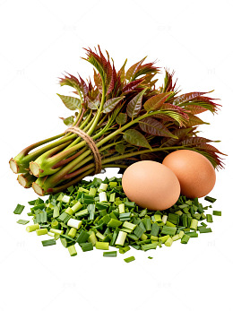 新鲜蔬菜鸡蛋食材组合