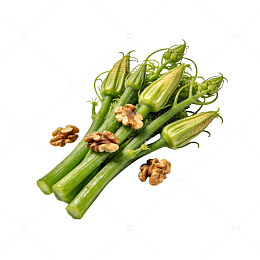 清新蔬菜核桃组合静物图