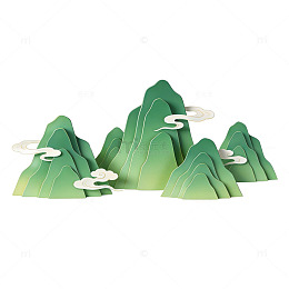 水墨山水画风格山水元素