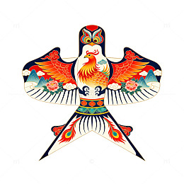 传统中国风公鸡风筝