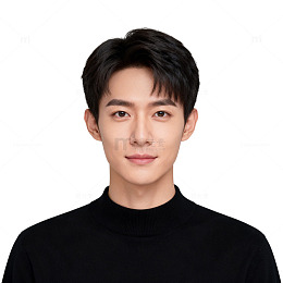 青春男士肖像证件照