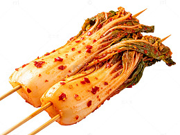 辣酱泡菜串美食插画