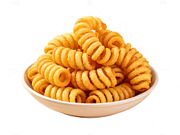 金黄螺旋饼干美食