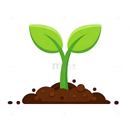 卡通幼苗生长矢量素材