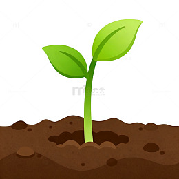 卡通风幼苗生长插图